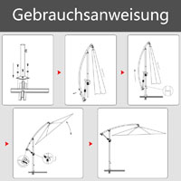 Terrassenschirm Gebrauchsanweisung